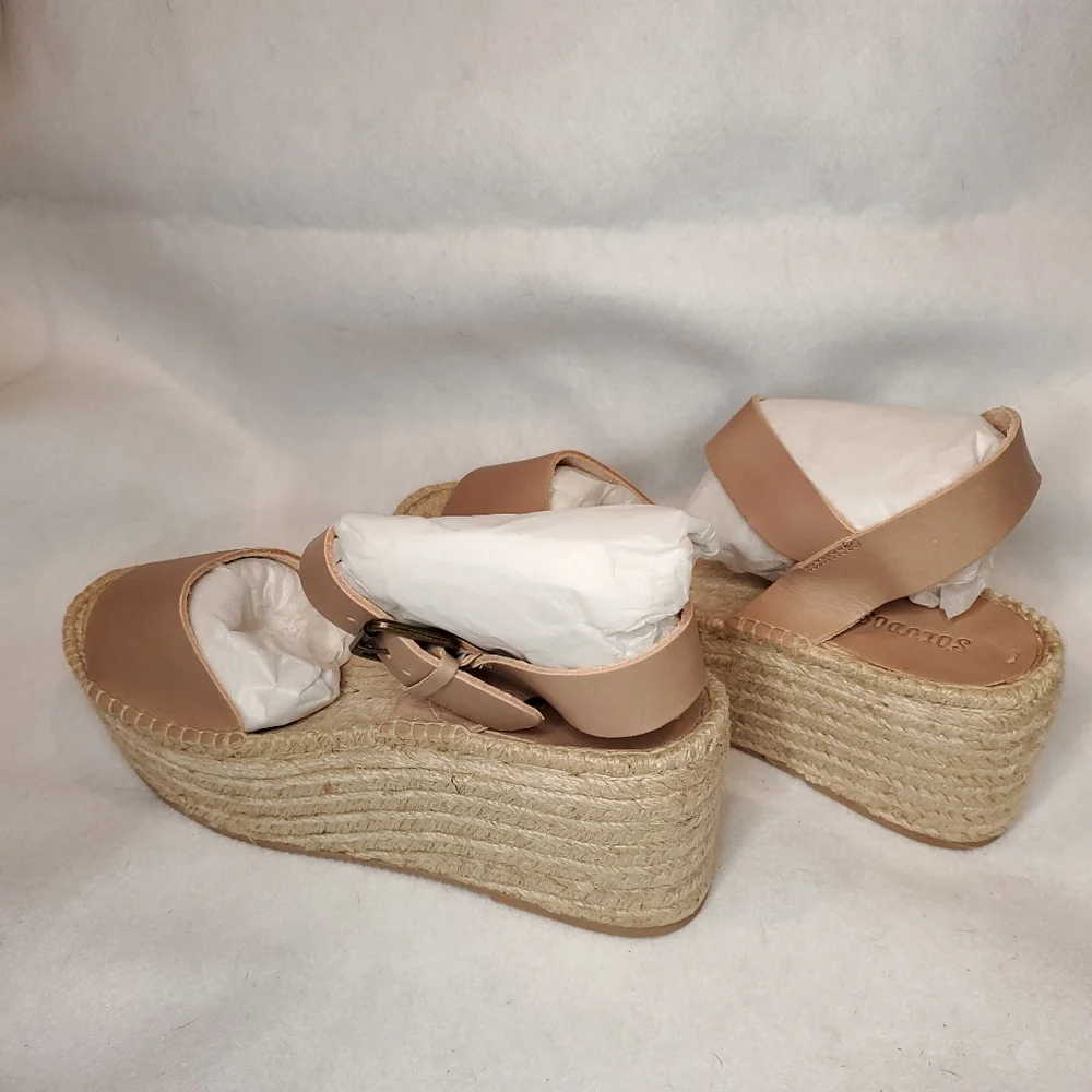 NIB! Soludos Dove Gray Minorca Platform Sandals